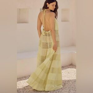 NWT Anthropologie Sheer Lace Tiered Dress